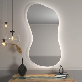 Espelho LED orgânico com iluminação A21