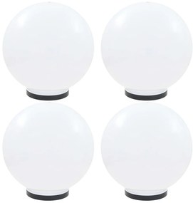 Candeeiros esféricos LED 4 pcs 40 cm PMMA