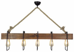 Chandelier Demir – Walnut/Black/Beige – 100 x 11 x 55 cm