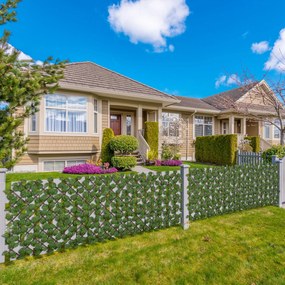 Conjunto de 2 sebes artificiais 2 x 1 m em treliça extensível - Proteção visual com folhagem realista, Verde