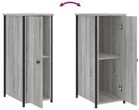 Mesa cabeceira 32x42x80 cm derivados de madeira cinzento sonoma