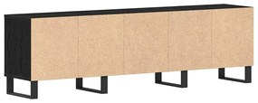 Armário para TV vidaXL Preto Carvalho 150x30x44,5 cm Madeira engenheir