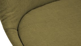 Cadeira de cozinha e sala de jantar Borneo em tecido com estrutura branca 48 x 84 x 55 cm Verde