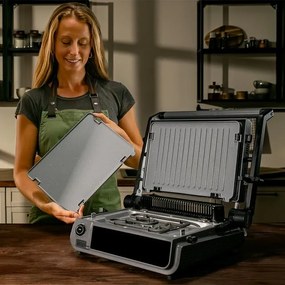 Grelha elétrica de 2000 W Rock'nGrill 2000 Smash PerfectCook