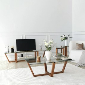 Mesa de Centro Amalfi – Nogueira – 105 x 35 x 65 cm
