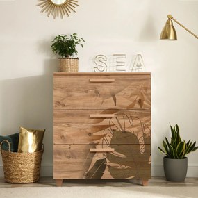 Cômoda Leva Gravis – Pinho Atlântico – 80 cm x 95 cm x 43 cm