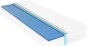Sofá-cama com colchão 90x200 cm pinho maciço branco