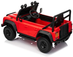 Jipe elétrico para crianças Land Rover Defender 110 SVX 12V, 4X4, luzes LED, bateria de lítio, licença ORIGINAL Vermelho