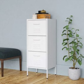 vidaXL Armário de arrumação aço 42,5x35x101,5 cm branco