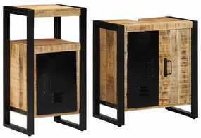 Conjunto de Móveis para Banheiro 2 pcs Madeira de manga rústica