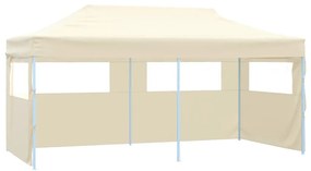 Tenda dobrável profissional festas 4 paredes 3x6m aço creme