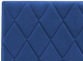Cama com arrumação em veludo azul 180 x 200 cm ROCHEFORT Beliani