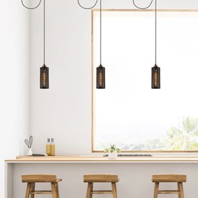 Candeeiro de Teto Amasra – Preto &amp; Bronze – 50 cm