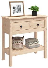 Mesa consola 75x35x75 cm madeira de pinho maciço