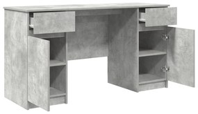 Escrivaninha vidaXL Cinza Concreto 140x49x76 cm Madeira Composta