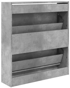 Sapateira 80x21x87,5 cm derivados de madeira cinzento cimento
