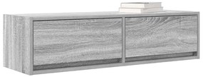 Aparador de TV vidaXL Cinza Sonoma 100x31x25,5 cm Madeira Derivada