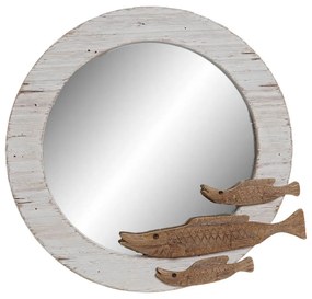 Espelho de Parede Dkd Home Decor Madeira de Paulónia (41.5 X 4 X 40 cm)
