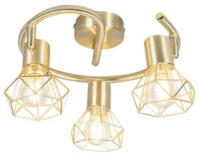 LED Holofote inteligente latão rotativo e inclinável incl. 3 Wifi P45 - Mosh Moderno