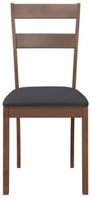 Cadeiras de jantar com almofadões 2 pcs madeira maciça castanho