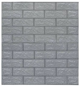 Papel de parede 3D autoadesivo tijolos 40 pcs antracite