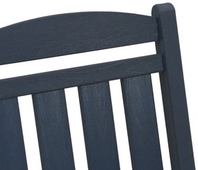 Conjunto de Lounge de Jardim 3 Peças Azul-marinho HDPE