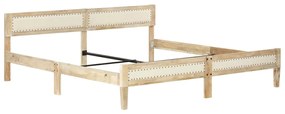 Estrutura de cama 200 cm madeira de mangueira maciça
