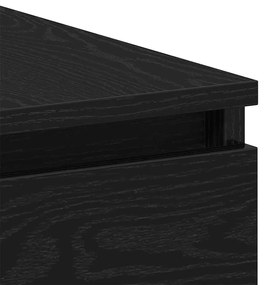 Mesas 2 pcs Madeira de Carvalho Preta 140x50x76 cm Madeira de Engenhar