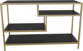 Móvel TV Robbins – Dourado e Antracite – 120x39x75 cm