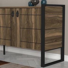 Aparador Lost – Nogueira (180 x 77,6 x 44,5 cm) | Estilo Moderno com F