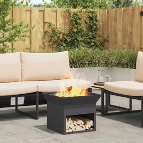 Fire Pit Preto 50 x 50 x 40 cm Aço