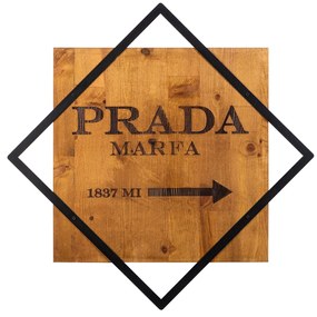 Acessório Decorativo de Parede Fashion 2 – Nogueira e Preto – 54 x 54