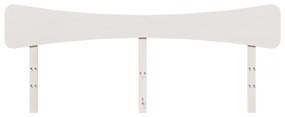 Cabeceira 200 cm madeira de pinho maciça branco