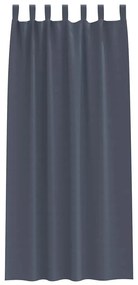 Cortinas 2 pcs Cinzento-escuro 245 x 140 cm Poliéster