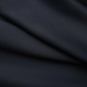 Cortinas blackout com ganchos 2 pcs 140x225 cm preto