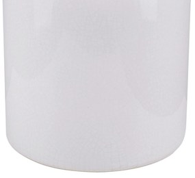 Grés Jarro de flores 25 Branco Preto ANKON Beliani