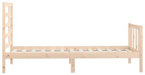Cama sem colchão 100x200 cm madeira de pinho maciça
