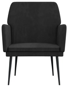 Cadeira c/ apoio de braços 62x79x79 cm veludo preto