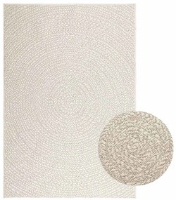 Tapete ZIZUR creme 120x170cm aspeto de juta interior e exterior