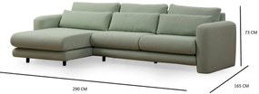 Sofá de Canto Lily – Verde – 290 x 165 cm
