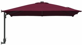 Parasol de Jardim de Parede Vermelho Bordeaux 247 cm