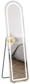 Espelho de Pé com Luzes LED 40x150 cm Espelho de Corpo Inteiro com Est