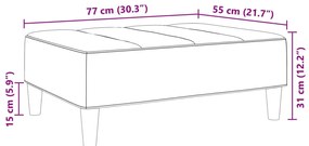 Apoio de pés 77x55x31 cm veludo cinzento-escuro
