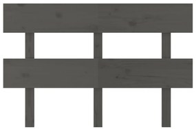 Cabeceira de cama 138x3x81 cm pinho maciço cinzento