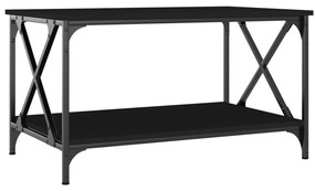 Mesa de centro 80x50x45 cm derivados de madeira/ferro preto