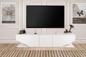 Móvel de TV "Inci" com 3 Portas – 180x40x30 cm – Branco - Design Moder