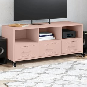Móvel de TV 100,5x39x43,5 cm aço rosa