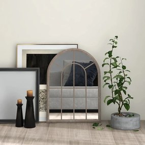 vidaXL Espelho em ferro para uso no interior 60x45 cm cor areia