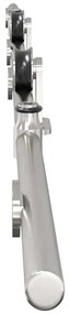 Kit ferragens p/ porta deslizante 200cm aço inoxidável prateado