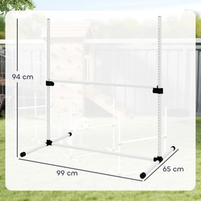 Conjunto de Treinamento de Agilidade para Cães 4 Peças Obstáculos de Salto com Altura Ajustável 99x65x94 cm  Azul